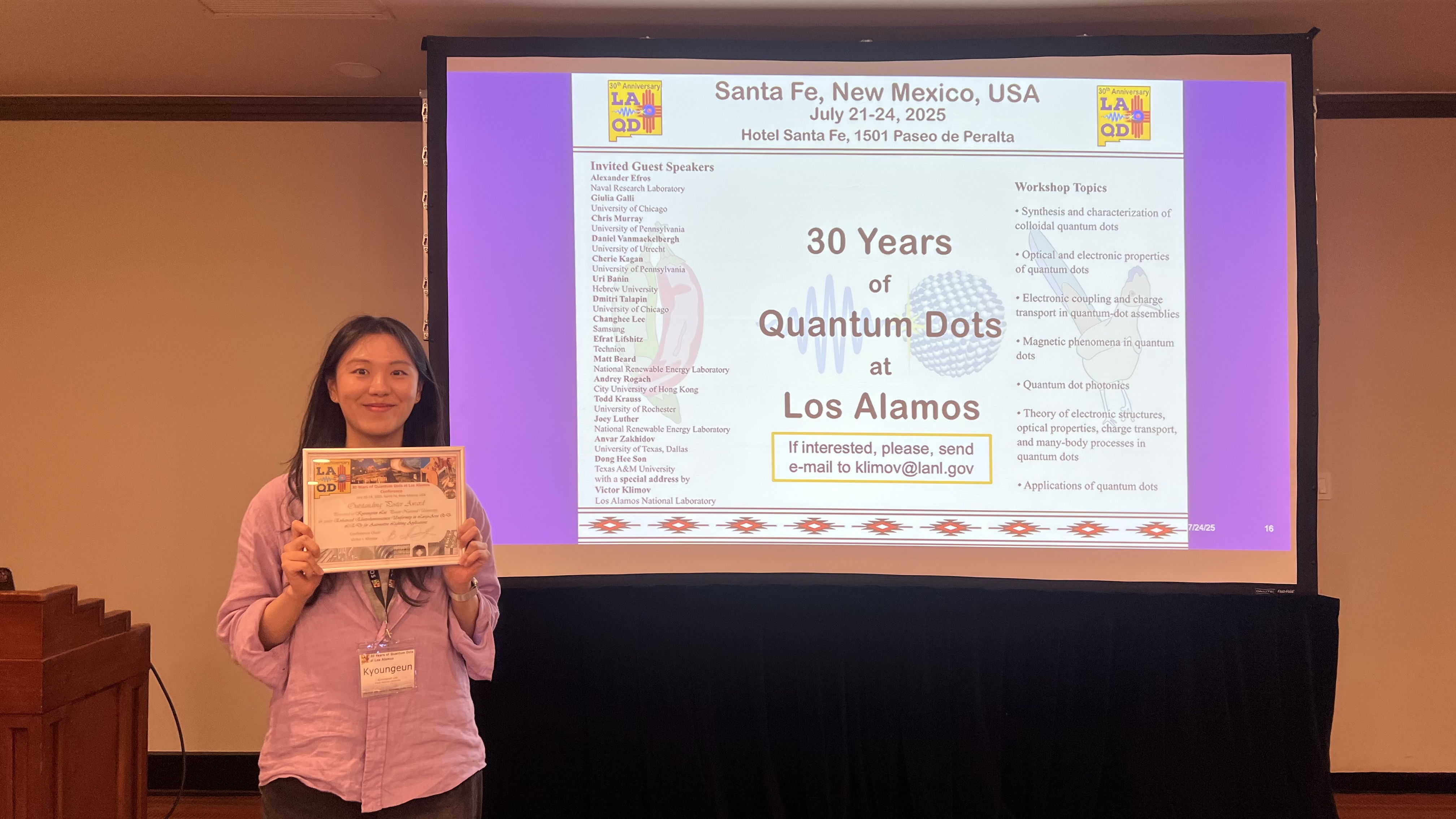 대학원 22학번 이경은 학생, 국제학회 우수포스터상 수상 대표이미지